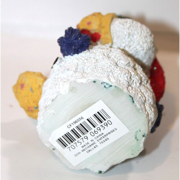 Vintage Resin Snowman Mittens Scarf 6” Holiday Winter Mantle Tabletop Decor Fig - Picture 5 of 6